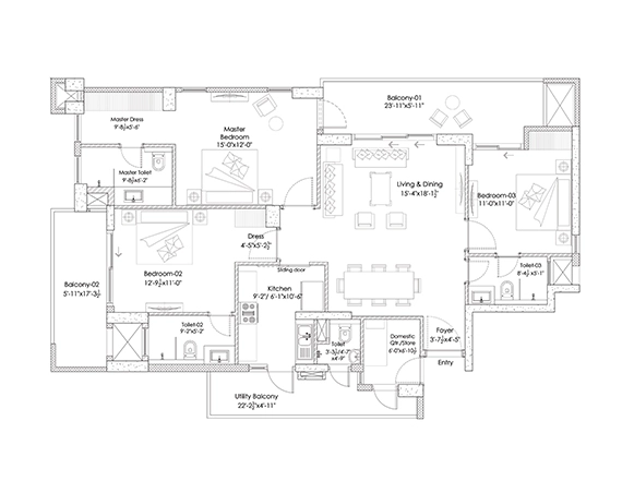 silverglades hightown residences sample flat